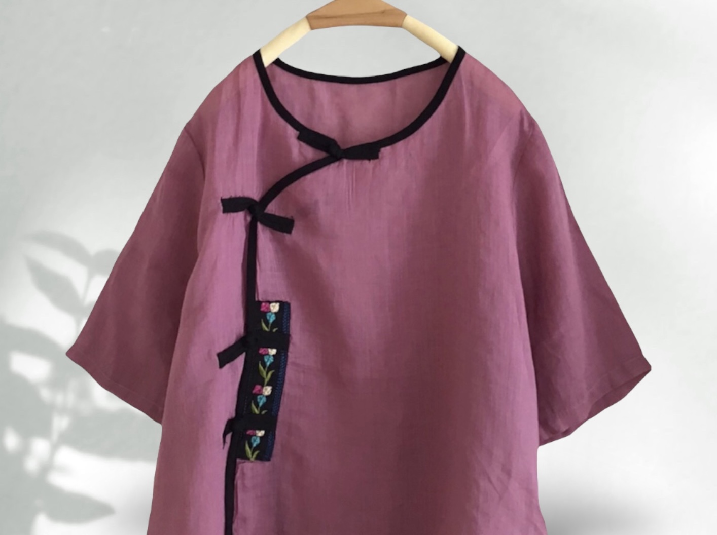เสื้อผ้าลินินซิลค์เนื้อบางนิ่ม