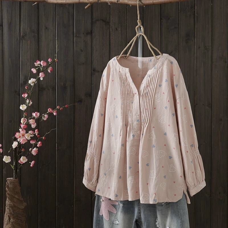เสื้อผ้าฝ้ายลายหัวใจ