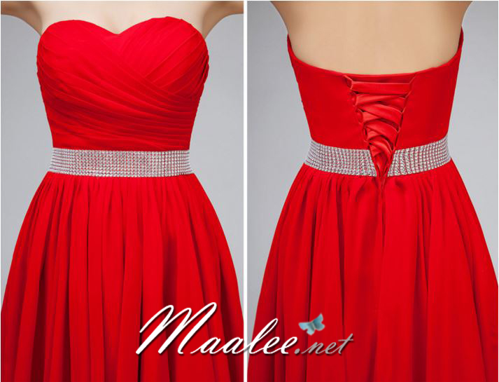 พร้อมส่ง ชุดราตรีสั้น เกาะอก หน้าสั้นหลังยาว สีเหลือง (เชือกผูกหลัง)