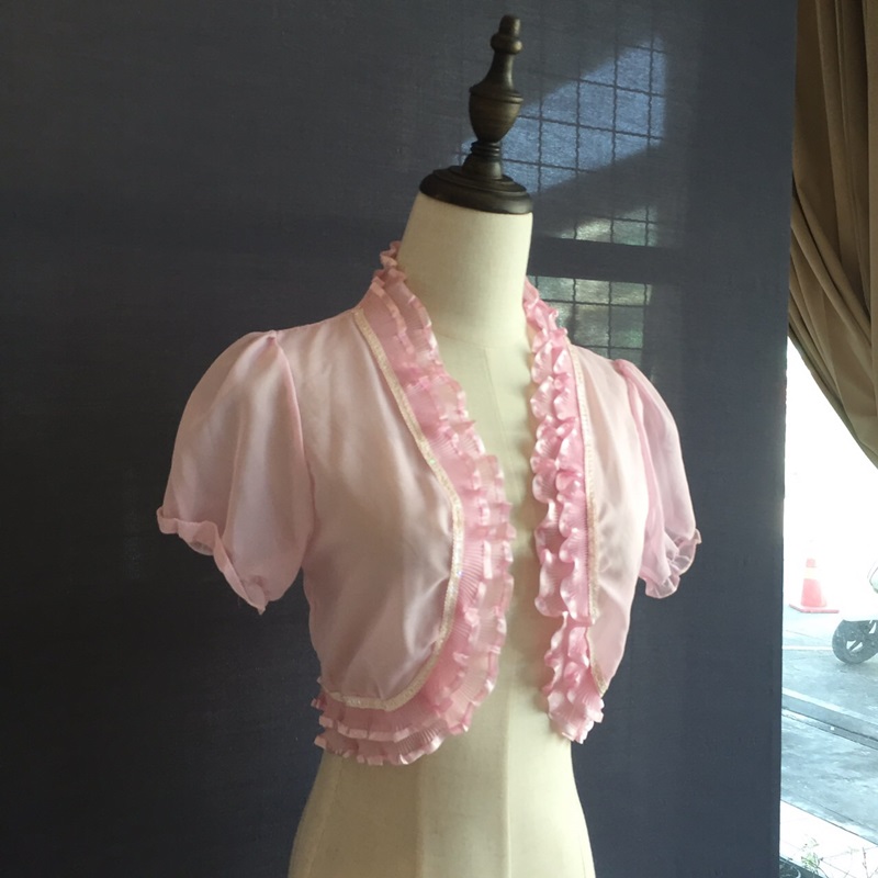 เสื้อคลุม ผ้าชีฟอง ใส่สบาย เนื้อนิ่มเด้ง ไม่ระคายผิว สีชมพู