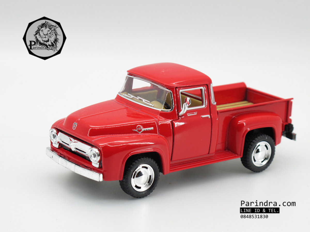 โมเดลรถเหล็กรถจำลอง Ford 1956 F-100 Pickup KT5385 อัตตราส่วน 1:38 สีแดง