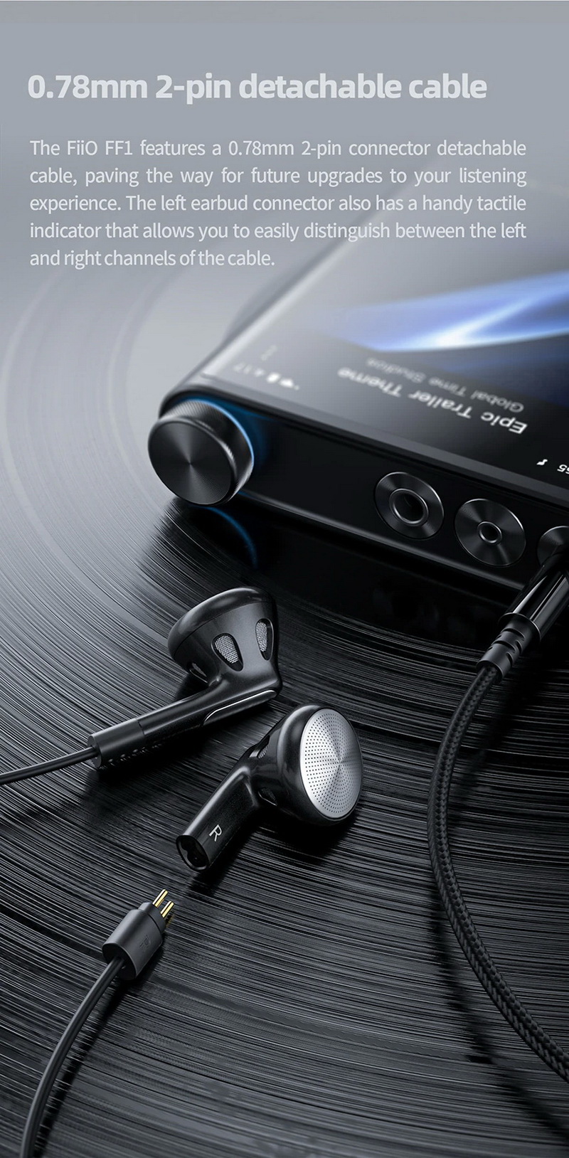 FiiO FF1 หูฟังเอียบัดไดรเวอร์ชุบเบริลเลียม ถอดสายได้ รองรับ Hi-Res ประกันศูนย์ไทย