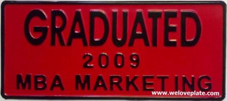 ป้ายจบ GRADUATEDระบุข้อความสั้นๆพร้อมเลือกสีพื้นหลังได้