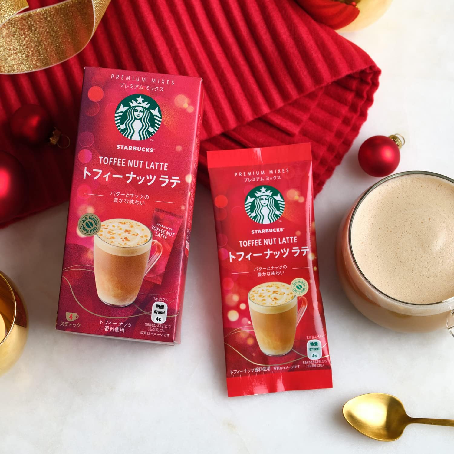 กาแฟ Starbucks TOFFEE NUT LATTE 1 กล่อง มี 4 ซอง จากญี่ปุ่น