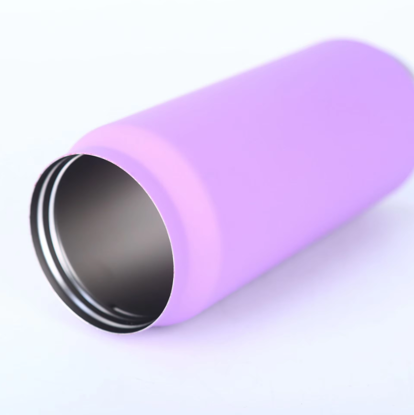 กระบอกสแตนเลส ทรงแคน ฝาหูหิ้วเชือกไนล่อน 500 ml