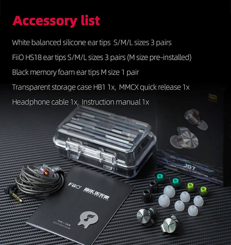 ขาย FiiO JD7 หูฟัง IEMs ไดรเวอร์ Dynamic รองรับ Hi-Res ประกันศูนย์ไทย