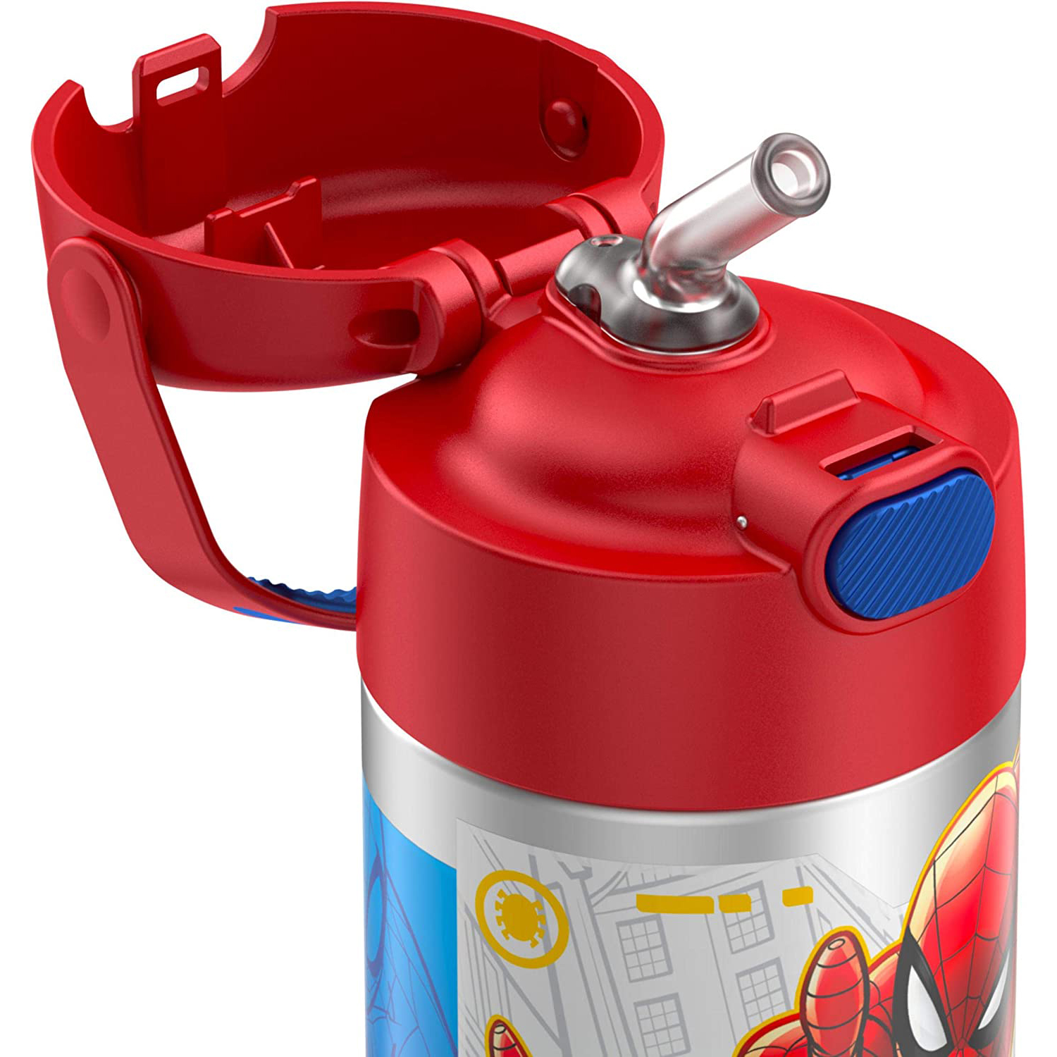 กระติกน้ำเก็บความเย็น Thermos Spider-Man 12oz FUNtainer Water Bottle with Bail Handle - Red New