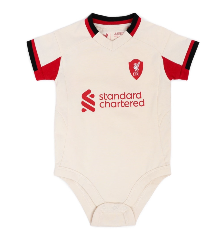 เสื้อเด็กลิเวอร์พูลลายเสื้อเยือนBaby 25/26 Away Bodysuit ของแท้