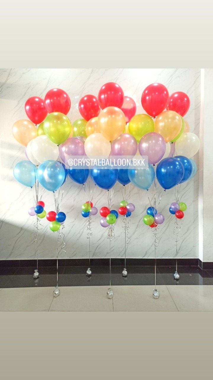 ลูกโป่ง New Year ช่อลูกโป่ง ช่อ 7 ลูก 7 ช่อ Theme Colorful พร้อมตกแต่ง สามารถเปลี่ยนสีลูกโป่งได้