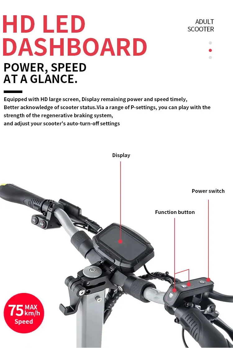 สกู๊ตเตอร์ไฟฟ้า MUKUTA 10 PLUS dual motor E Scooter มอเตอร์ 2800W, แบต 60V/20.8AH adults Electric Scooters foldable 2023