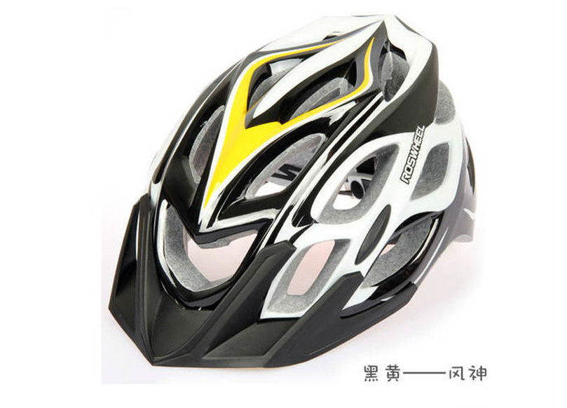 หมวกจักรยาน Roswheel พร้อมไฟ LED (91418) ดำเหลือง ดำคาบอน ชมพู