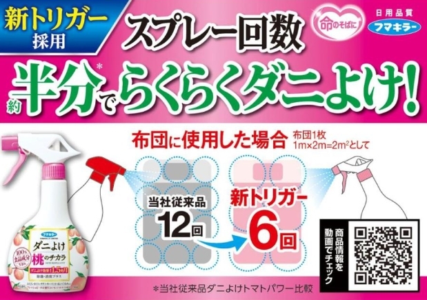 ✨ สเปรย์กันไรฝุ่น Fumakilla Mite Repellent "Peach no Chikara" 桃のチカラ 350ml ✨