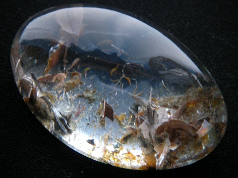 QU0003 QUARTZ แก้วเข้าแก้วสหชาติ แก้วเงินแก้วทอง แก้วขนเหล็ก เนื้อแก้วใสสะอาดดุจเลนส์แก้ว หายาก size 44 x 30 x 15.5 mm. พม่า