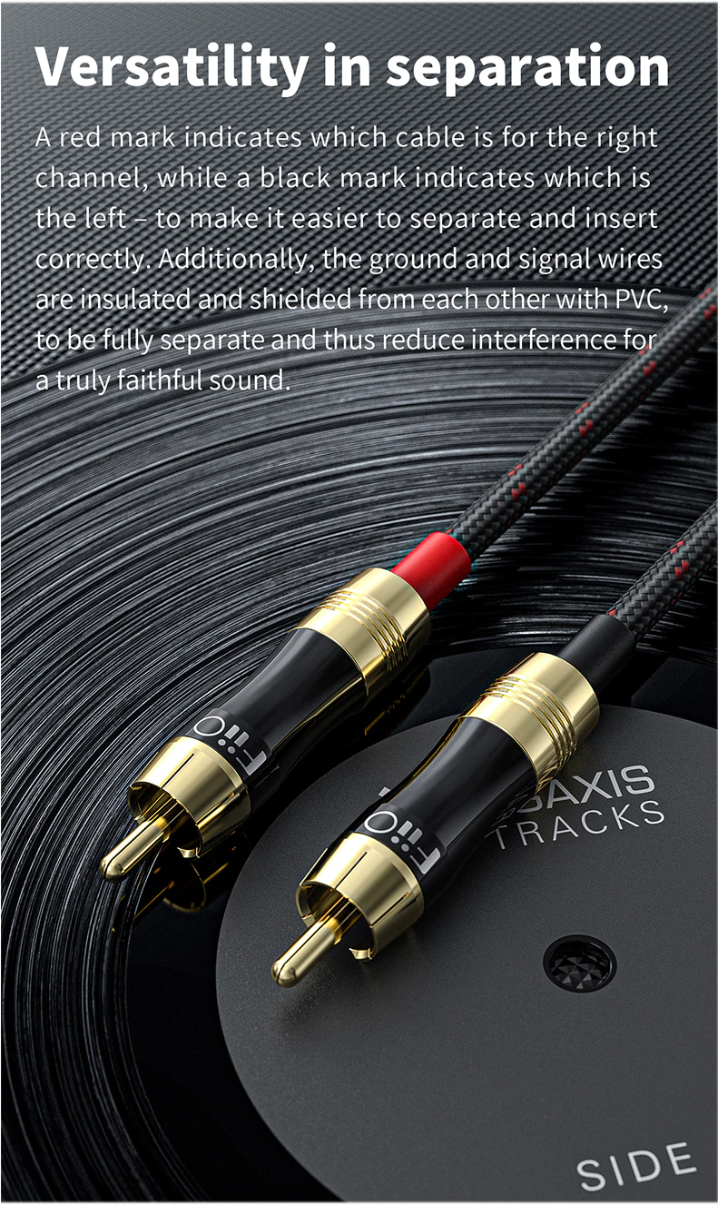 ขาย FiiO LR-RCA2 สาย Dual RCA เกรดพรีเมี่ยมสำหรับเครื่องเสียง