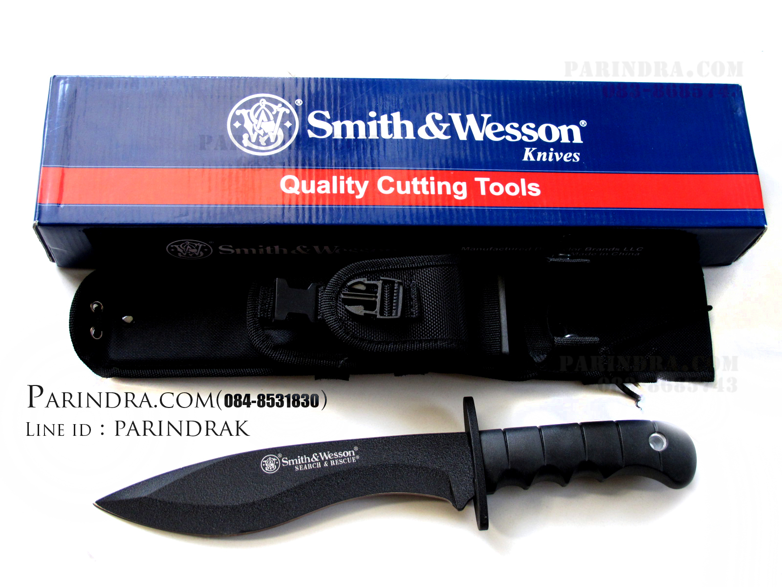 มีดเดินป่าใบตาย Smith&Wesson SEARCH AND RESCUE CKSUR7 ทรงกรูข่า (OEM )