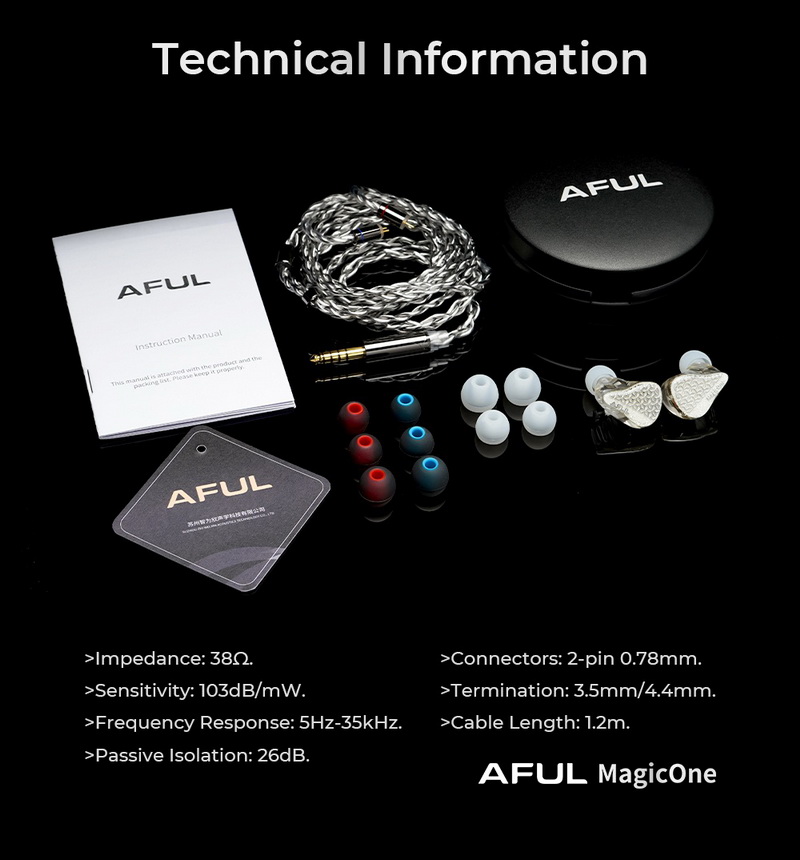 AFUL MagicOne หูฟัง IEMs ไดรเวอร์ Balanced ที่กำหนดเอง ประกันศูนย์ไทย