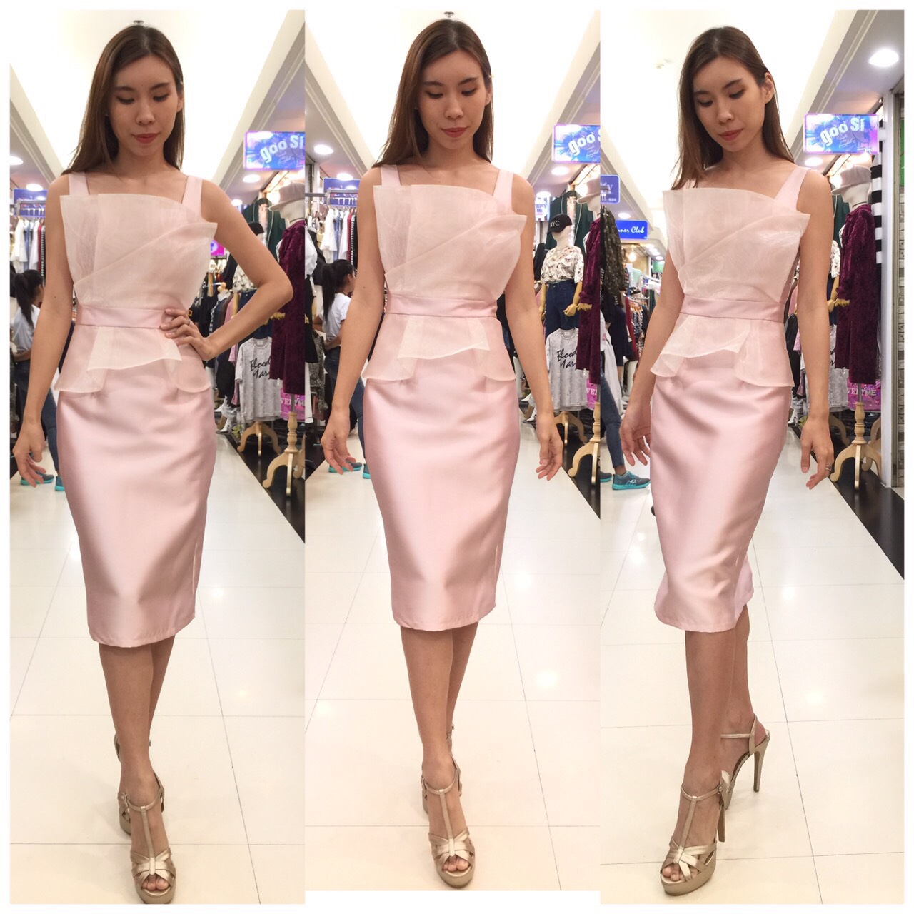 ชุดเพื่อนเจ้าสาว ชุดราตรีสั้น Blossom - Sweet Drape top & pencil skirt
