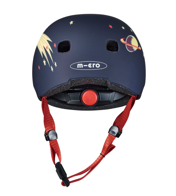 หมวกกันน็อคสำหรับเด็ก MICRO สีสันสดใส การออกแบบที่คำนึงถึงความสะดวกสบายและความปลอดภัย มีแผ่นโฟมหนาป้องกันแรงกระแทกได้ดี และสายรัดคางที่ปรับได้