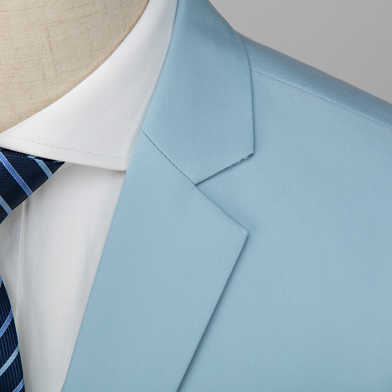 Pre-order เสื้อสูทชาย สีฟ้า ทรงสลิม สไตล์เกาหลี