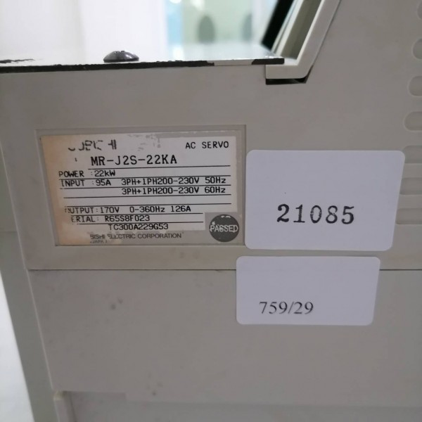 SERVO DRIVE “ MITSUBISHI ” รุ่น MR-J2S-22KA