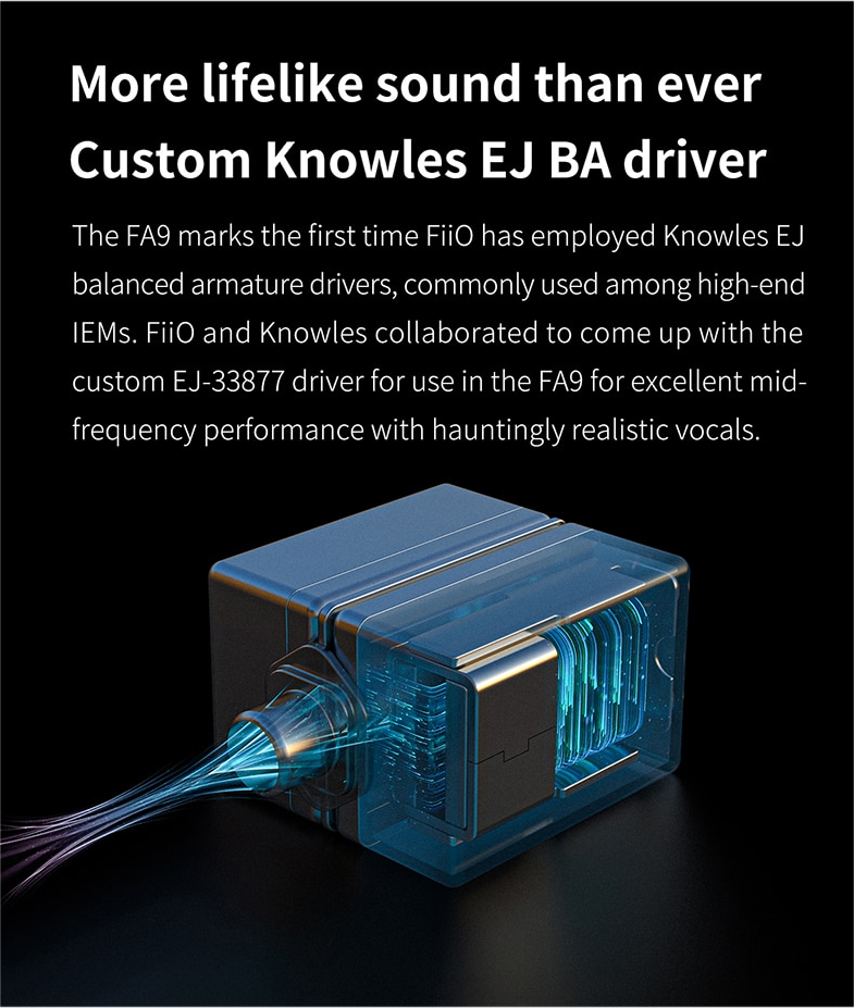 ขาย FiiO FA9 หูฟัง 6 ไดร์เวอร์ Knowles (6BA) 4-way Crossover ปรับแต่งเสียงได้ สาย monocrystalline ถัก8