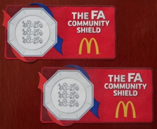 อาร์มสัญลักษณ์ฟุตบอล การแข่งขันฟุตบอลคอมมูนิตี้ ชิลด์ - COMMUNITY SHIELD 2015 PLAYER SIZE ใหม่ / COMMUNITY SHIELD National Football Tournament PLAYER SIZE Football Patch/Badge - COMMUNITY SHIELD 2015 NEW