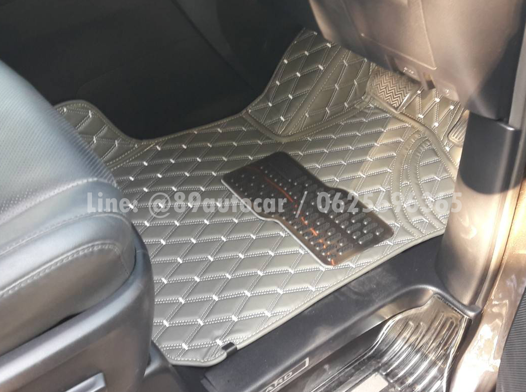 พรมรถยนต์ Toyota Alphard 2023 ปูพรมVVIPด้ายคู่ สีเทาด้ายเทา