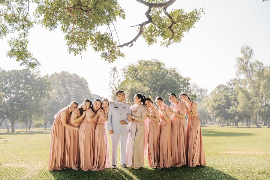 ชุดเพื่อนเจ้าสาว สีชมพู อินฟินิตี้ Pink.96#