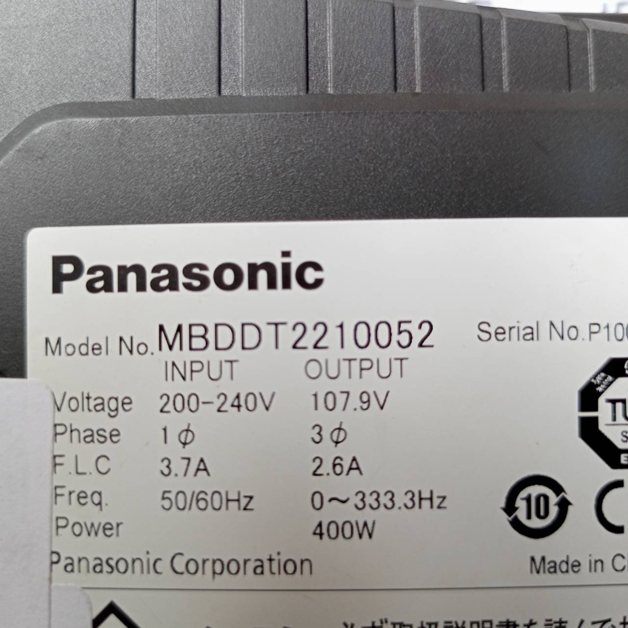 MBDDT2210052 SERVO DRIVE " PANASONIC "
