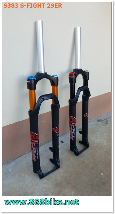 โช๊คลม S-FIGHT ,S383 คอตรง แกน 9 มม. ขนาดล้อ 29 นิ้ว