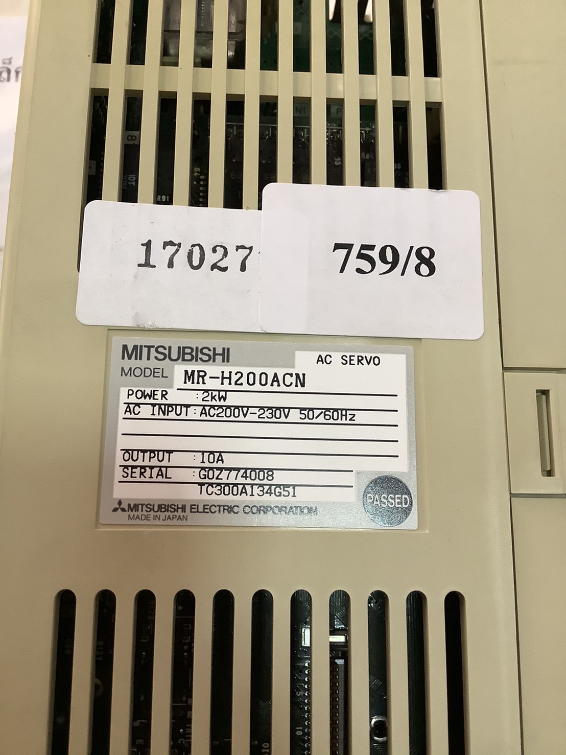 MR-H200ACN SERVO DRIVE “ MITSUBISHI ”