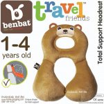 หมอนรองคอและศีรษะเด็ก BENBAT Travel Friends ให้นอนตามหลักสรีระ สำหรับวัย 1 - 4 ปี สีน้ำตาล ลายหมี