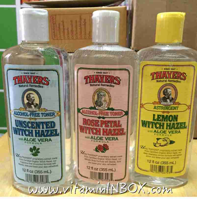 Thayers, Alcohol Free Unscented Witch Hazel Toner with Aloe Vera, 12 fl oz (355 ml) (ขวดฟ้า)
