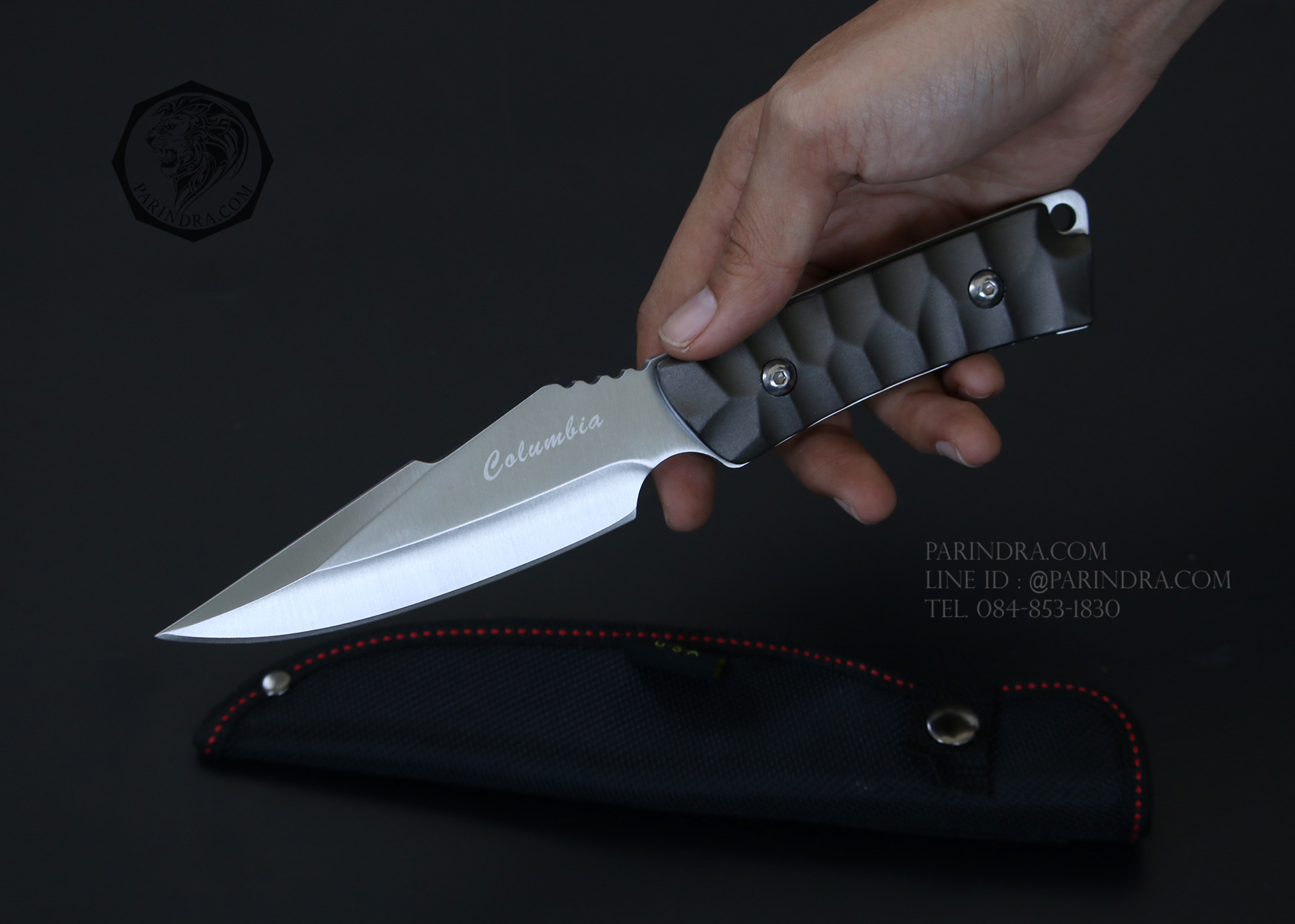 มีดใบตาย COLUMBIA รุ่น K605A ใบมีดสีเงิน ปลายแหลม ขนาด 9 นิ้ว