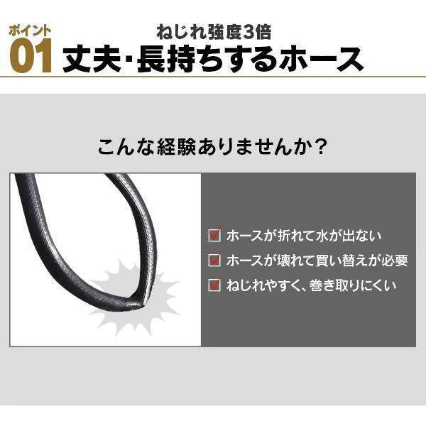 Iris Ohyama full cover hose ree EX 20 m สีขาว สายยางพร้อมที่ม้วนเก็บจากญี่ปุ่น ในเซตมีหัวปืนฉีดน้ำมาให้ด้วย