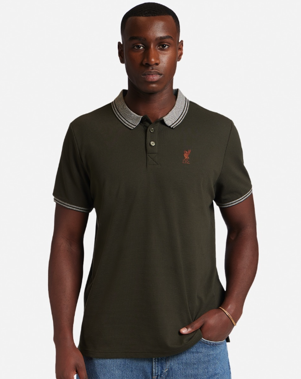 เสื้อโปโลลิเวอร์พูล Honeycomb Waffle Polo Khaki ของแท้
