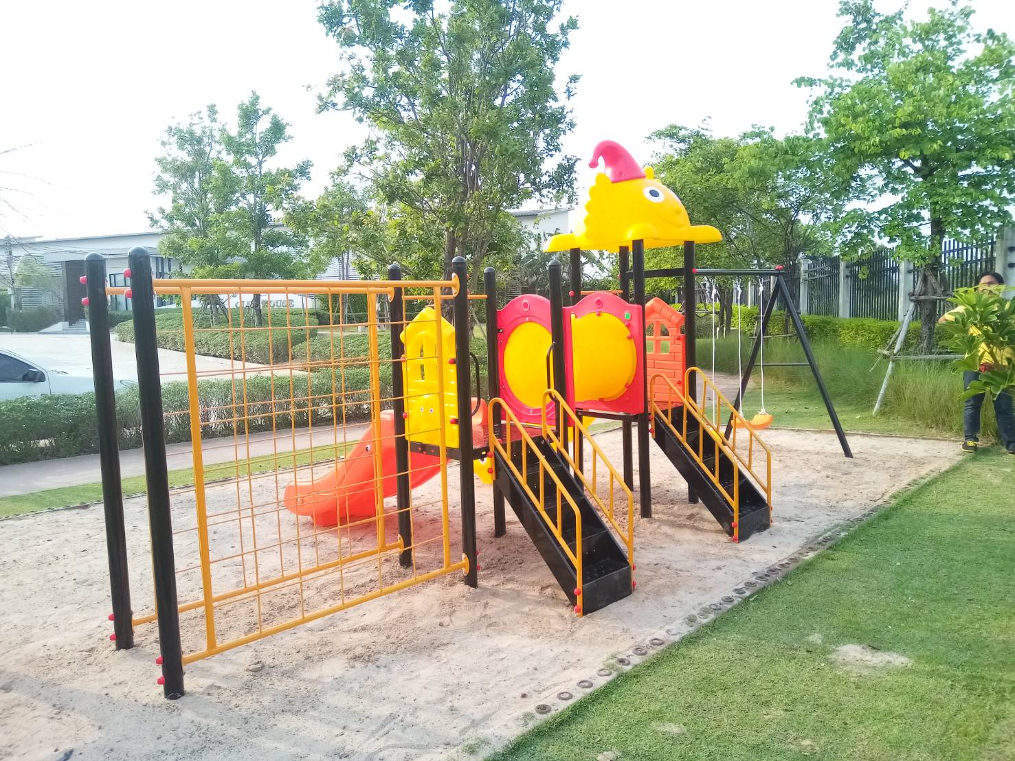 เครื่องเล่นสนาม-ชุด-ปีนป่ายชิงช้าสไลด์