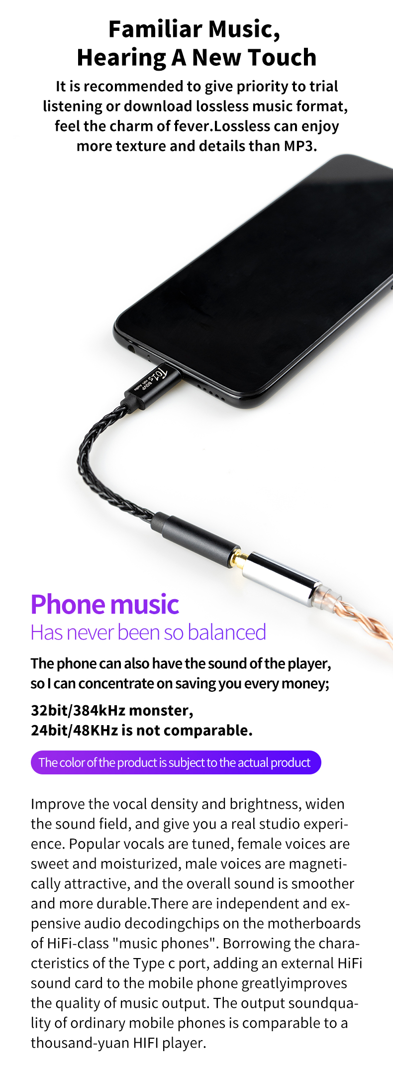 ขาย BGVP T01S DAC หางหนูระดับเทพ รองรับ Hi-Res, PCM 32Bit/384kHz