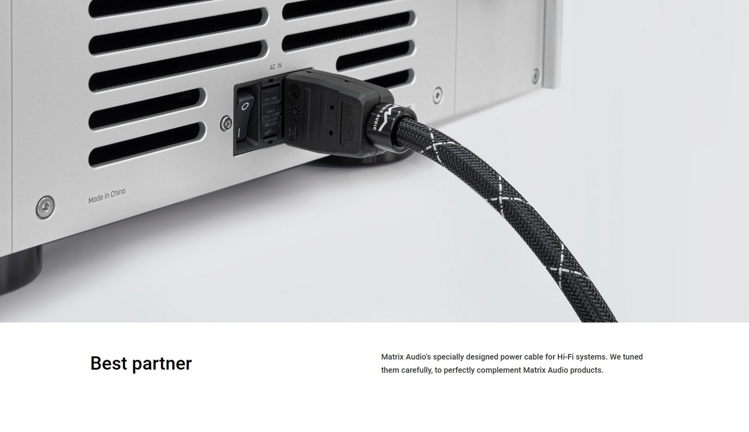 [PreOrder] MATRIX Audio OFCHi-FiPower สายไฟที่ออกแบบมาเป็นพิเศษสำหรับระบบ Hi-Fi ของ Matrix Audio