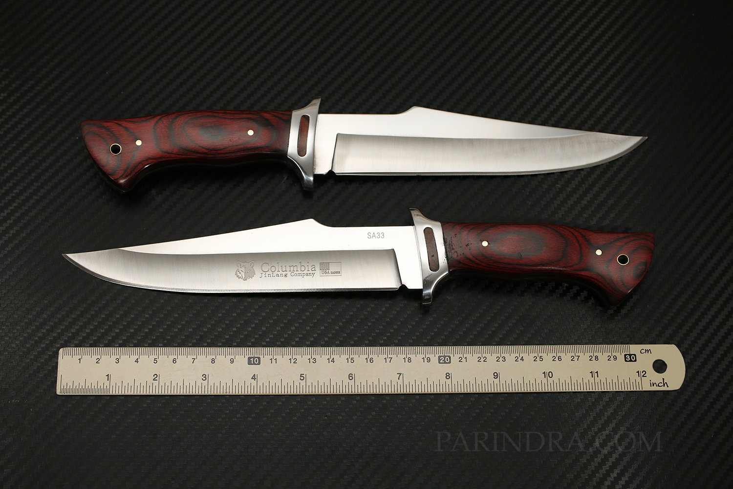 มีดเดินป่า COLUMBIA รุ่น SA33 ด้ามไม้ ทรงใบมีดสวย