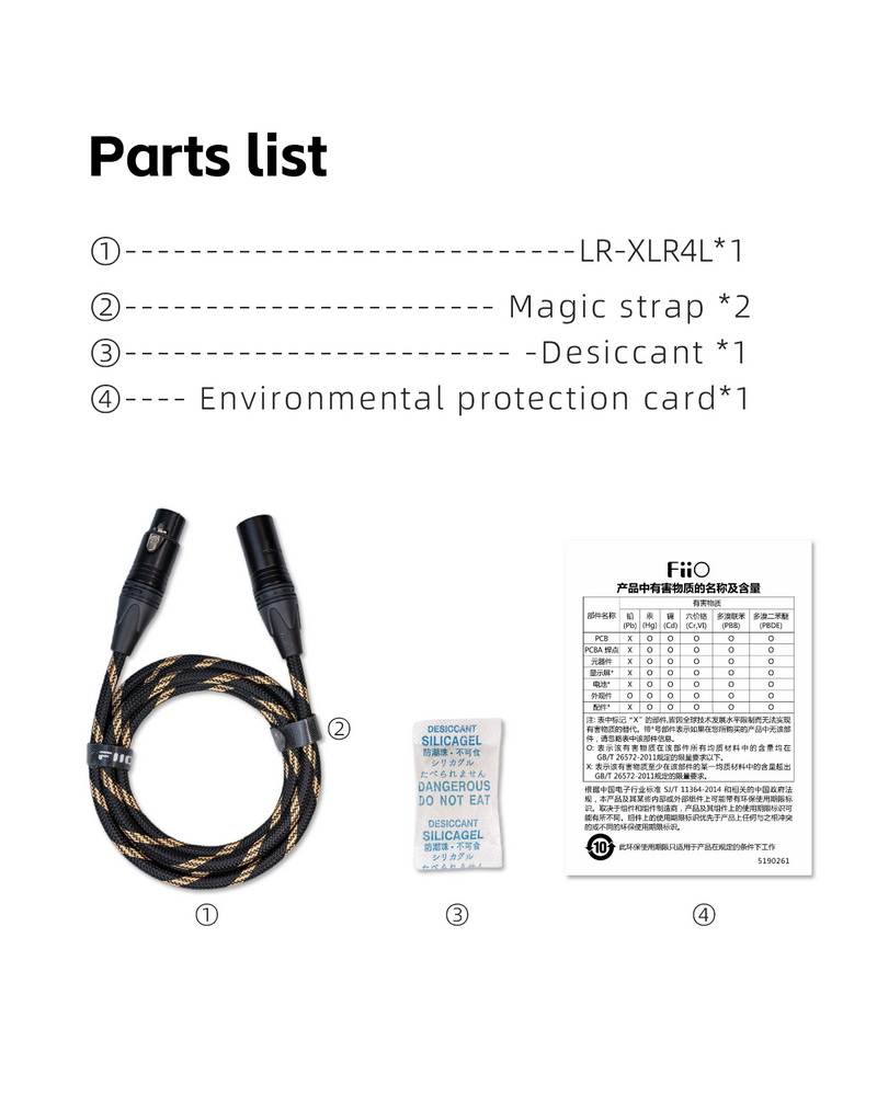 FiiO LX-XLR4L สายสัญญาณเสียง XLR ตัวผู้ถึงตัวเมีย 2 ชิ้น ยาว 150 ซม. ประกันศูนย์ไทย