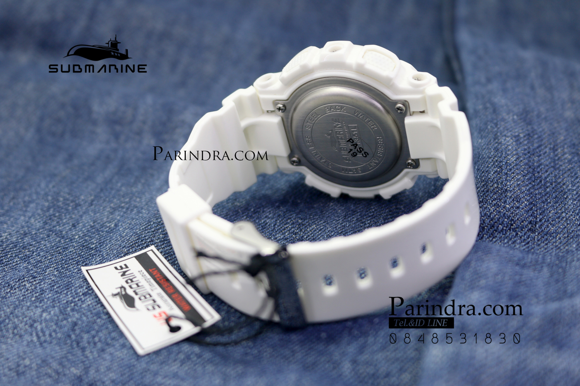 นาฬิกา US submarine รุ่น TP1351L ระบบดิจิตอล ขนาดเล็กเท่า Baby-G สีขาว