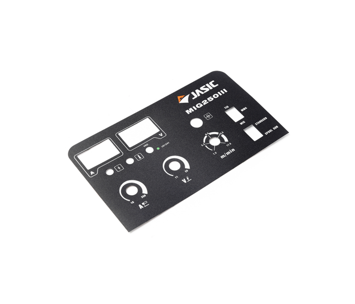 สติ๊กเกอร์แป้นหน้า เครื่องเชื่อม JASIC รุ่น MIG250III Pn.10036452 (แท้) ##