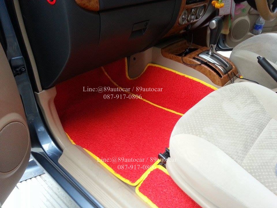 โรงงานพรมรถยนต์ Isuzu Mu-7 ไวนิลสีแดงเหลือง