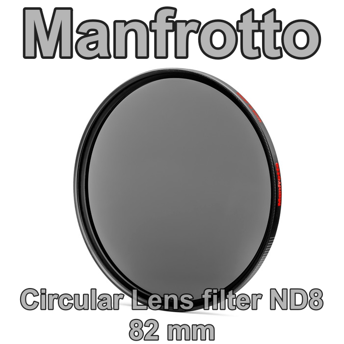 Manfrotto Circular Lens filter ND8 MF-FIND-00882 82 MM ฟิลเตอร์ลดแสงลดลง 3 สตอป ไม่ทำให้สีเพี้ยน กระจกออปติคอลเคลือบ multi-coat 16 ชั้น กันน้ำและน้ำมัน ประกันศูนย์ 5 ปี สำเนา