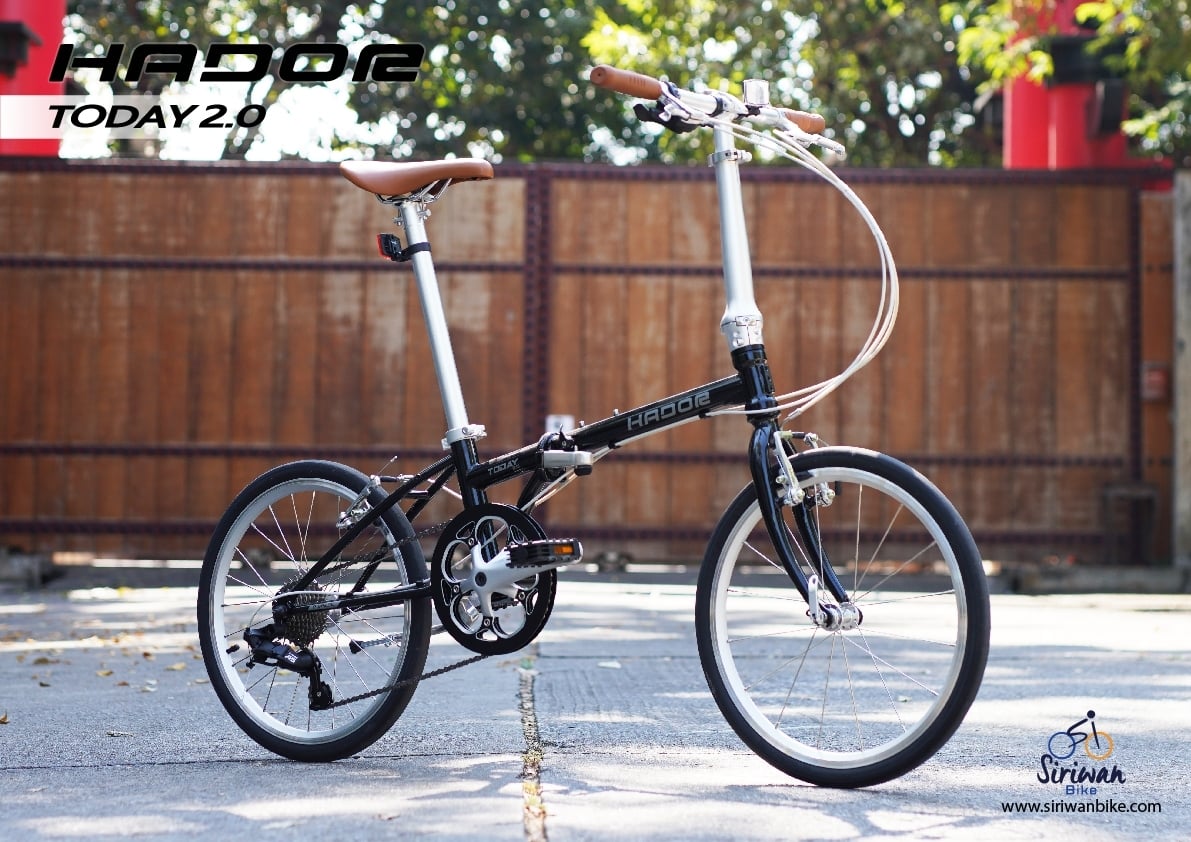 จักรยานพับได้ HADOR TODAY 2.0 Folding bike ล้อ 20" ชุดเกียร์ LT-Woo A5 9 สปีด เฟรม CHROMOLY