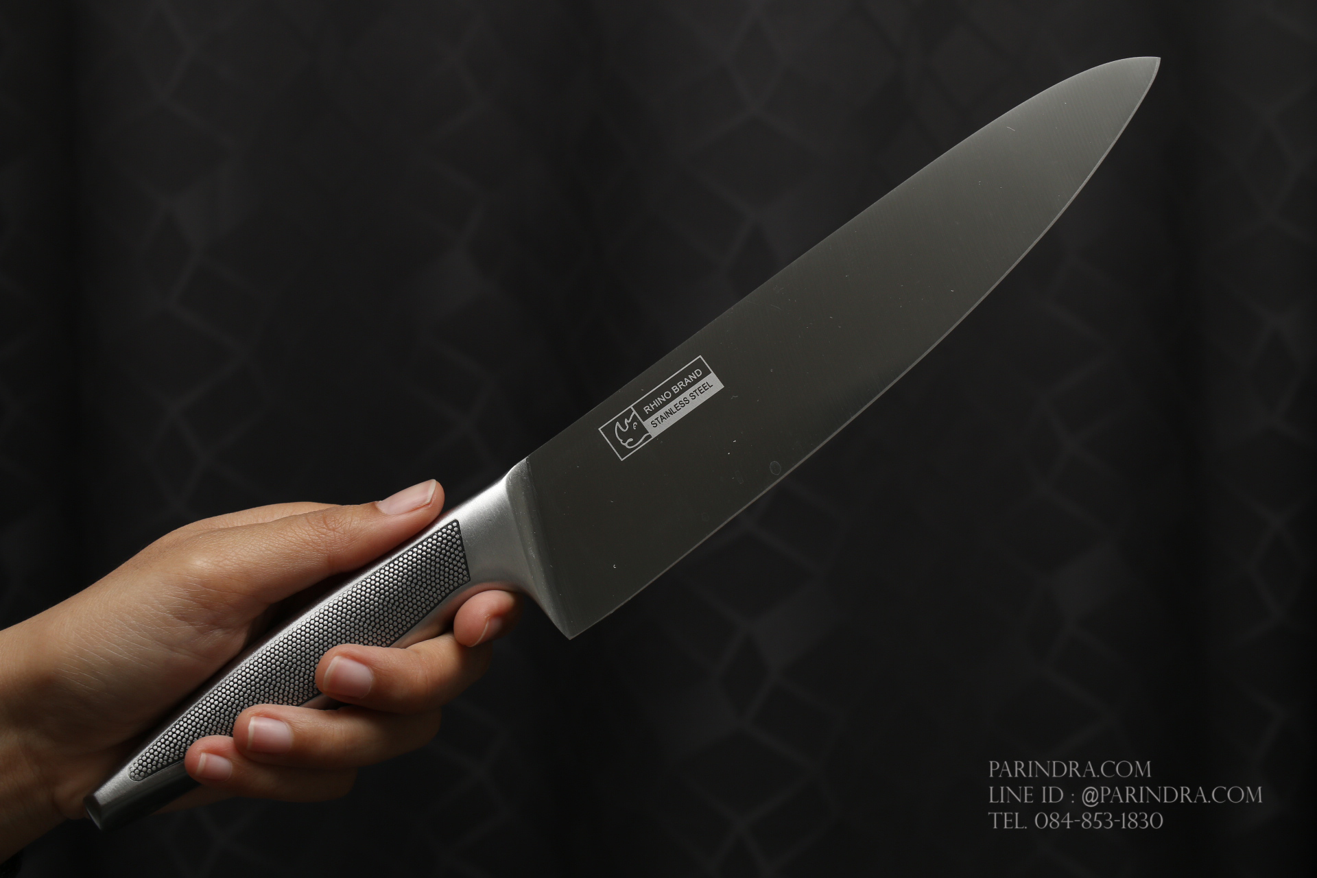 Rhino Brand Chef Knife No.8502 มีดทำครัว มีดเชฟ ด้ามแสตนเลส ขนาดใบ 8 นิ้ว คมสุดๆ (ของแท้)