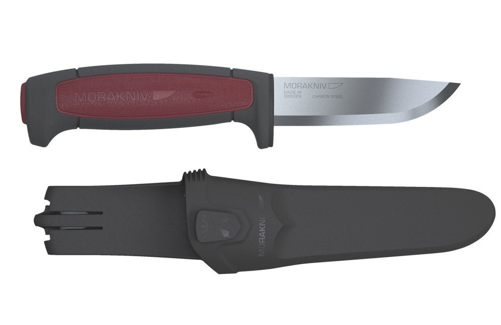 มีดใบตาย MoraKniv Pro C Carbon Steel Blade Sweden ด้ามสีแดง ของแท้ 100%