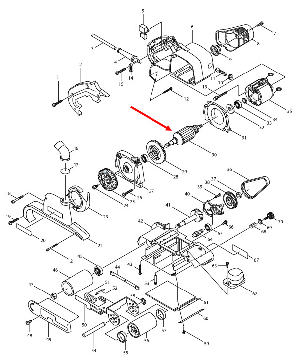 ทุ่น เครื่องขัดกระดาษทราย Makita รุ่น 9403 (แท้) ##(*)