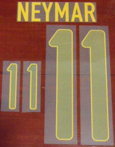 ชุดชื่อและเบอร์ติดเสื้อฟุตบอล #11 เนย์มาร์ ทีมชาติบราซิล (ชุดเยือน 2012) PLAYER SIZE ชุดลุยศึกโอลิมปิก ลอนดอน 2012 ใหม่ / #11 NEYMAR BRAZIL National Football Team (Away 2012) PLAYER SIZE Name and Number Set Olympics London 2012 NEW